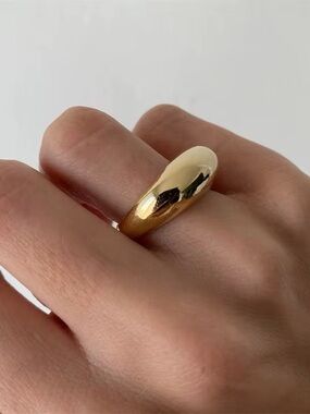 SIZE 6 | 18K Gold Plated Chunky Dome Ring